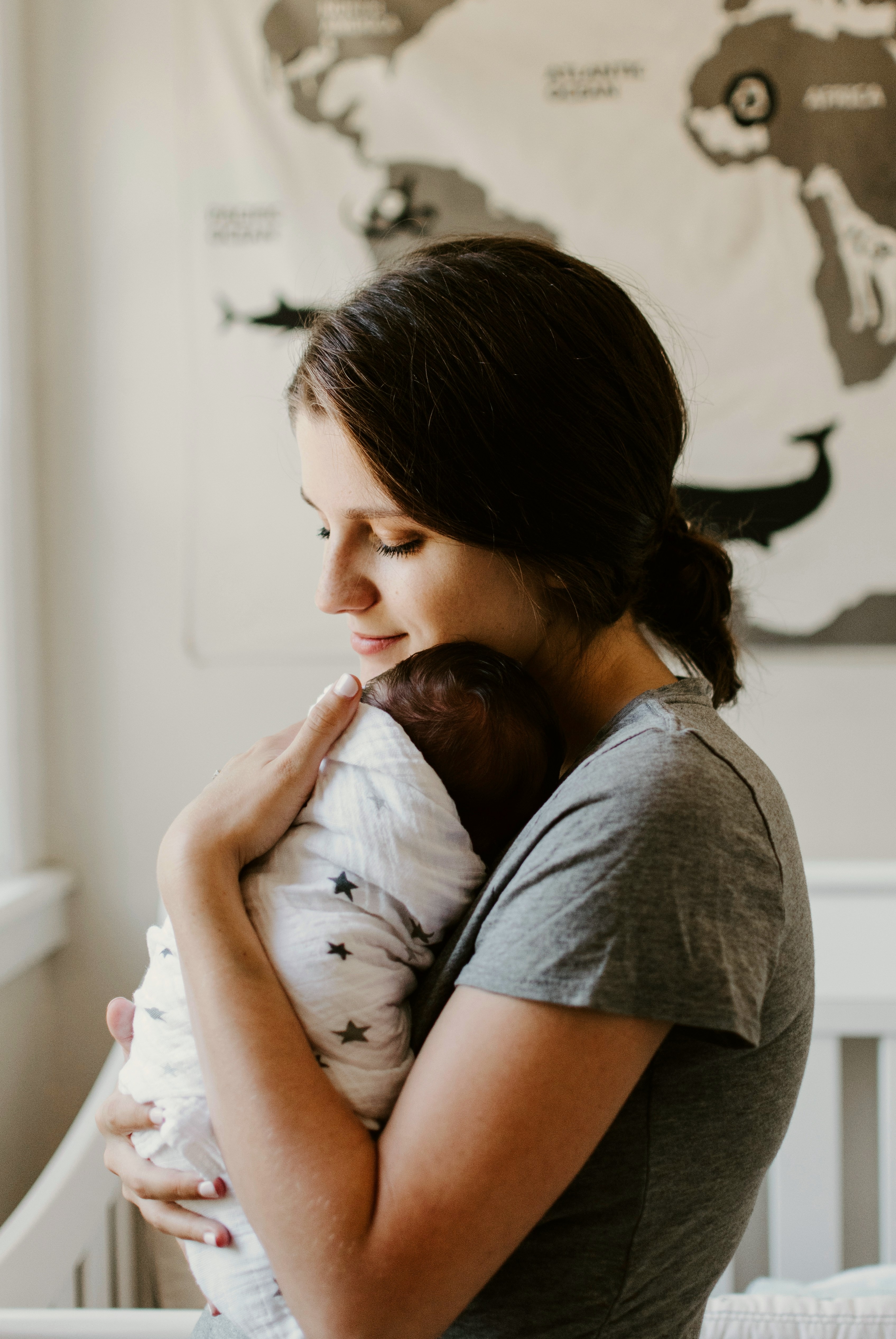 A mother and her baby